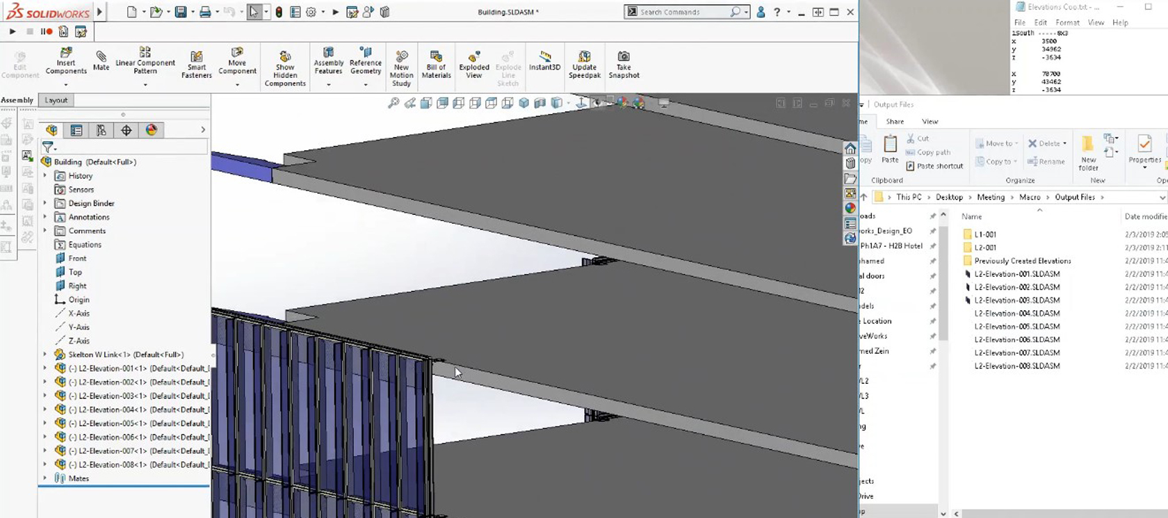 3D Modelling Automation of UCW Panels with Solidworks